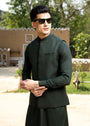 Bottle green Waistcoat for Men
