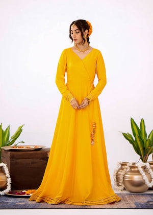 Yellow Angrakha for Women