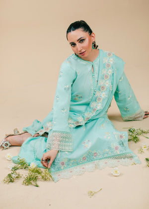 Turquoise Kurta Set for Women