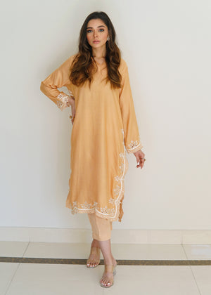 Peach pink Kurta Set for Women