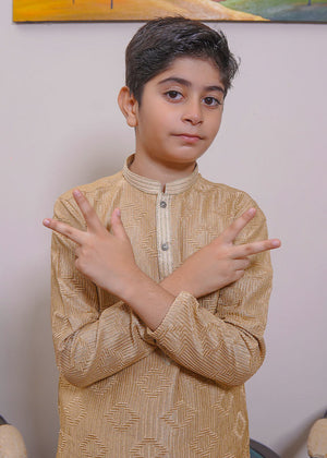 Gold Kurta Set for Boy