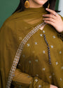 Olive green Pishwas for Women