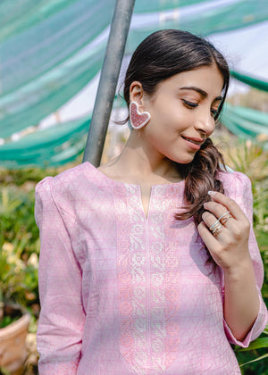 Baby pink Kurta Set for Women