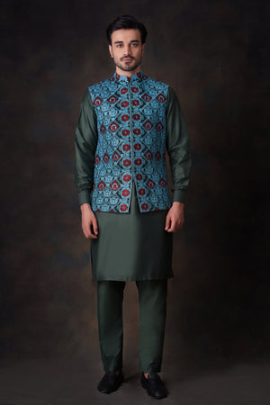 Green Waistcoat for Men