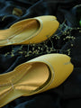 Lemon yellow Khussa for Women
