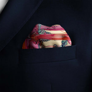 Cream Pocket Square for Men