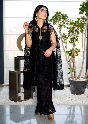 Black Kurta Set for Women