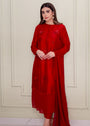 Red Kurta Set for Women