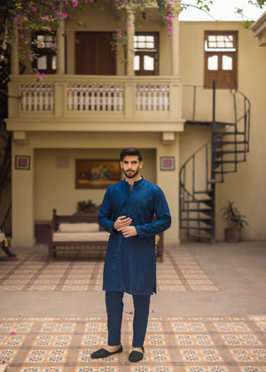 Blue Kurta Set for Men