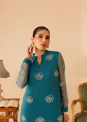 Sea green Kurta Set for Women