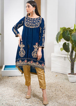 Dark blue Short Frock for Women