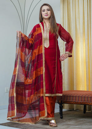 Blood red Kurta Set for Women