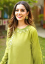 Olive green Kurta Set for Women