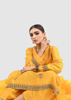 Saffron Kurta Set for Women