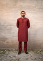 Maroon Kurta Set for Men