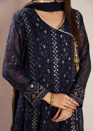 Navy blue Angrakha for Women
