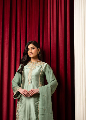 Green Kurta Set for Women