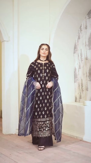 Black Kurta Set for Women