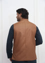 Camel brown Waistcoat for Men