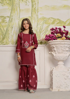 Maroon Gharara for Girl