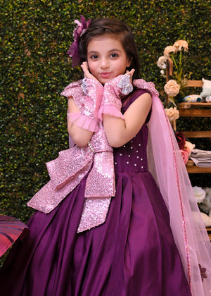 Plum Frock for Girl