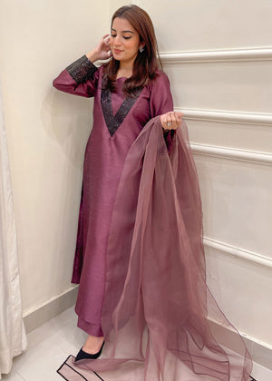 Plum Kurta Set for Women