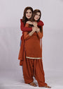 Rust orange Kurta Set for Women