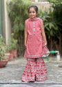 Peach pink Gharara for Girl