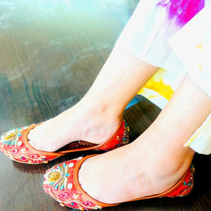 Rust Khussa for Women