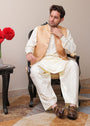 Peach pink Waistcoat for Men