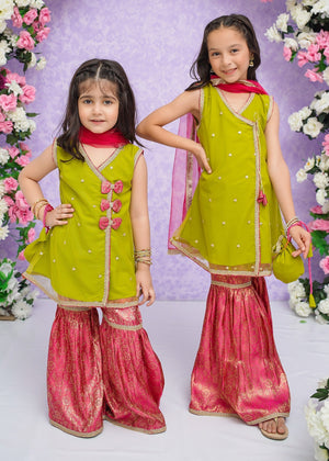 Green Gharara for Girl