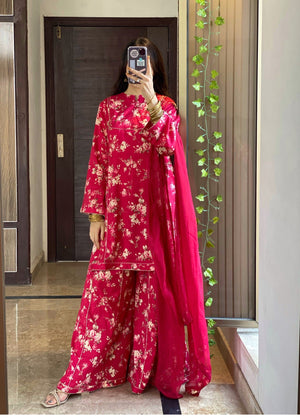 Maroon Kurta Set for Women