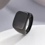Jet black Ring for Men