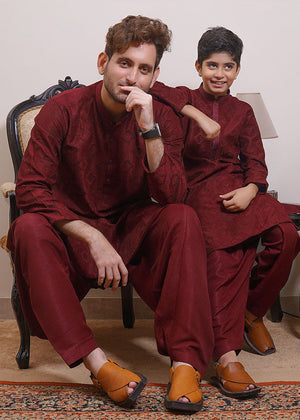 Maroon Shalwar Kameez for Men
