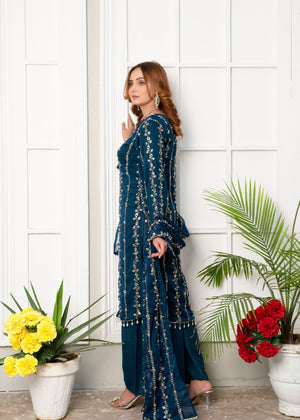 Teal Kurta Set for Women