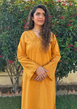 Mustard Kurta Set for Women