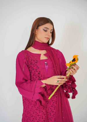 Magenta Kurta Set for Women