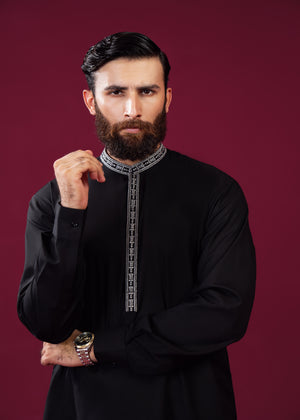 Black Shalwar Kameez for Men