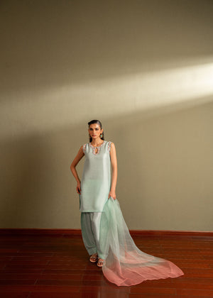Ice blue Kurta Set for Women