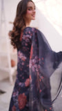 Black Kurta Set for Women