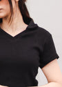 Black Polo Shirt for Women