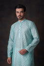 Turquoise Kurta Set for Men