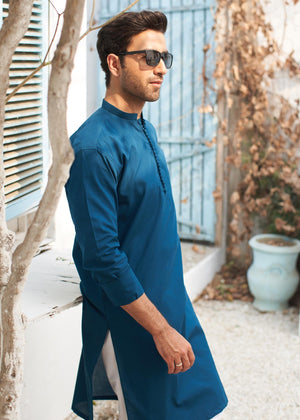 Sapphire blue Kurta Set for Men
