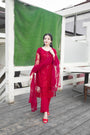 Maroon Kurta Set for Women