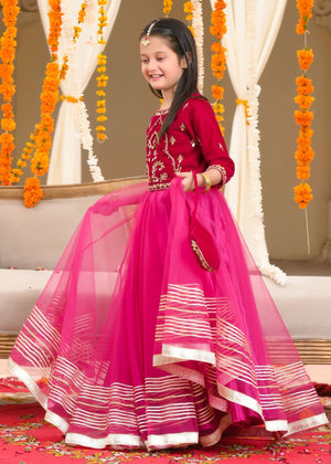 Pink Lehenga for Girl