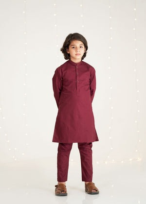Maroon Kurta Set for Boy