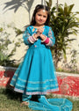 Dark cyan Pishwas for Girl