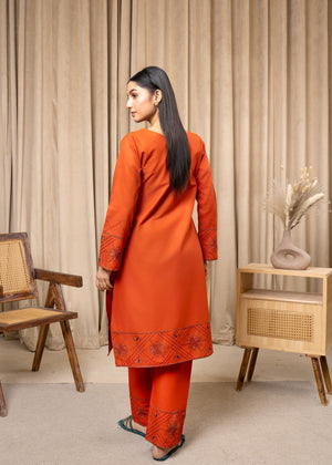 Pumpkin orange Kurta Set for Women