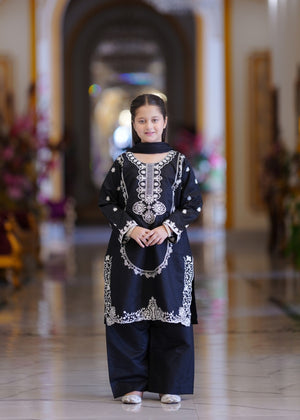 Black Kurta Set for Girl