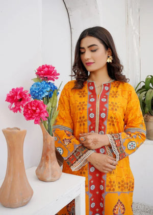 Yellow-orange Unstitched for Women